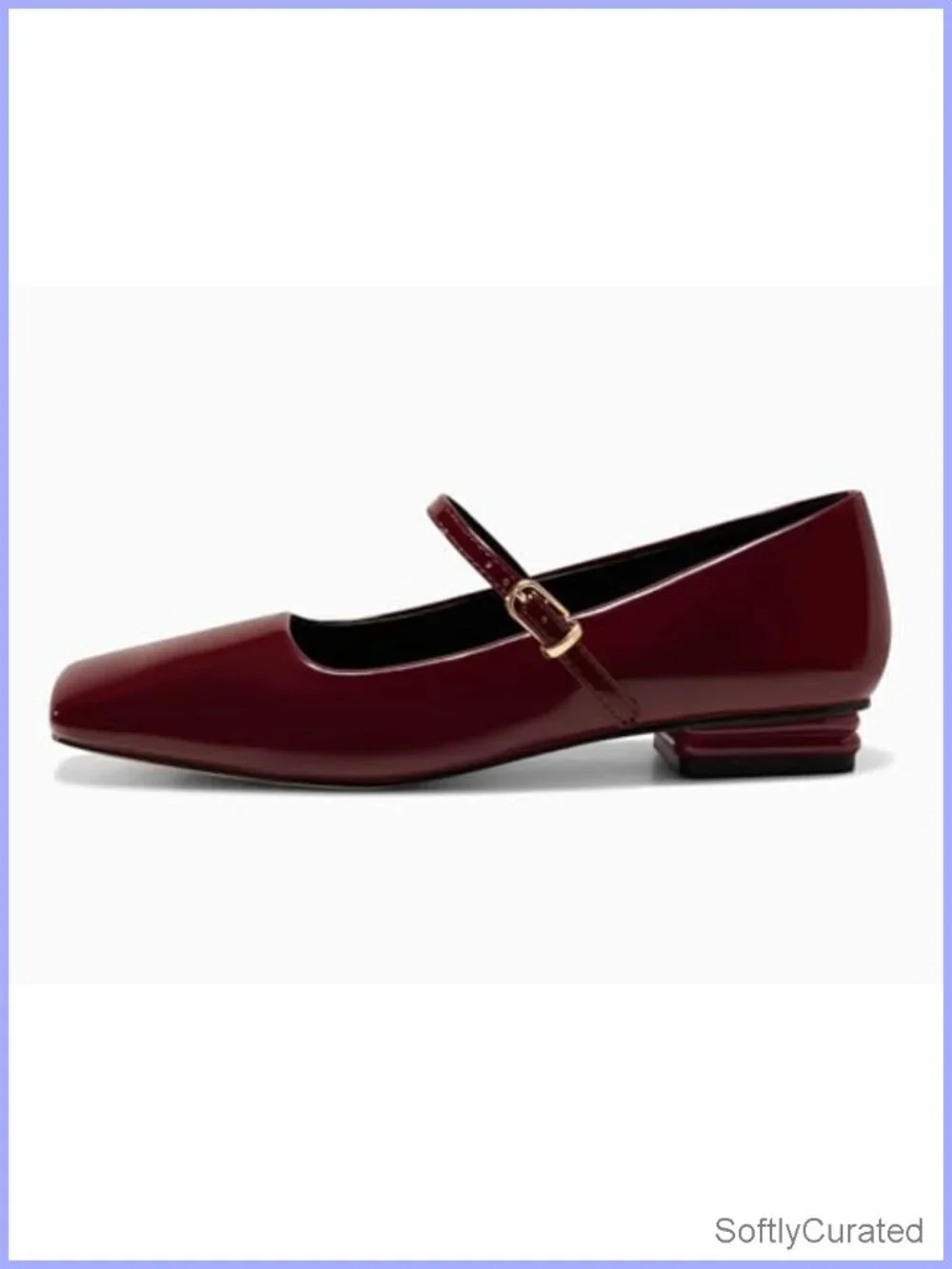 Mary Jane Flats Closed Square Toe Ballet Flat Slip On Dressy Comfortable Shoes